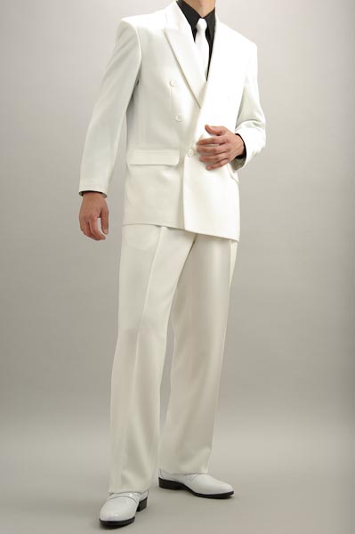 ダブル カラースーツ ホワイト