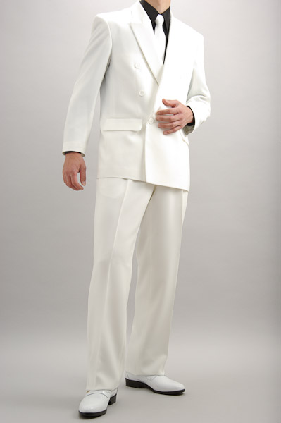 ダブル 白スーツ