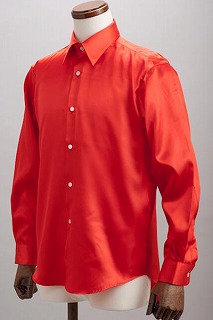赤いシャツ販売店東京｜サテンシャツイタリアンレッド・全37色カラーシャツ【通販、販売、メンズ、ステージ衣装、上野屋シャツ店】