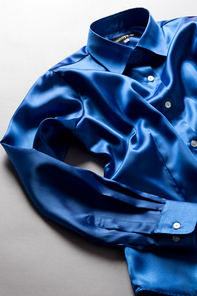 レディースサテンシャツ ロイヤルブルー・全36色カラーシャツ【通販、販売、メンズ、ステージ衣装、上野屋シャツ店】
