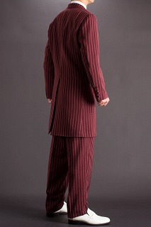 ズートスーツ ワインカラー・zoot suit ペンシルストライプ #0560