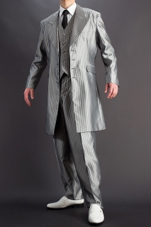 zoot suit ・ズートスーツ・ ストライプ シルバーグレー【通販、販売