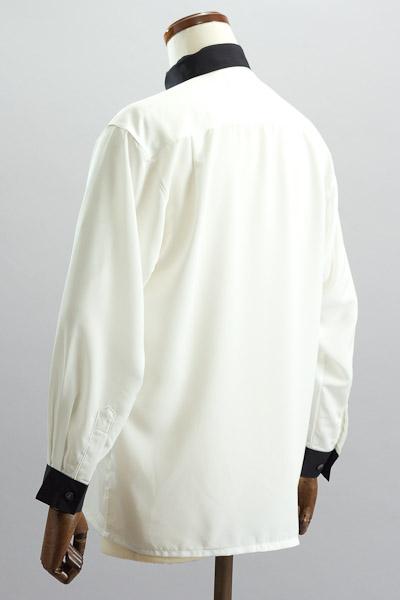 クレリック スタンドカラーシャツ #10021 ホワイト【通販、販売、メンズ、ステージ衣装、上野屋シャツ店】