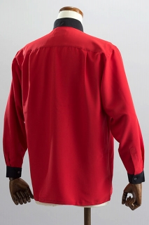 クレリック スタンドカラーシャツ #10021 レッド【通販、販売、メンズ