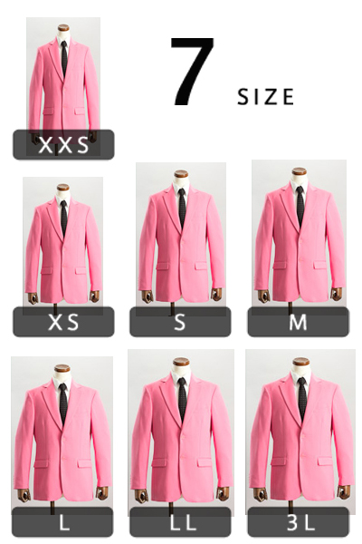 377:ATELIER SAB メンズジャケット　ピンク　サイズ3L