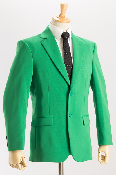 緑色ジャケット 緑色ブレザー カラージャケット シングル 2つボタンジャケット サイドベンツ メンズ ステージ衣装 舞台衣装 カラオケ衣装 ダンス衣装 販売 通販 上野屋シャツ店
