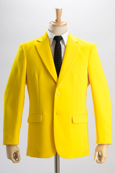 黄色いジャケット 黄色ブレザー カラージャケット シングル 2つボタンジャケット サイドベンツ メンズ ステージ衣装 舞台衣装 カラオケ衣装 ダンス衣装 販売 通販 上野屋シャツ店