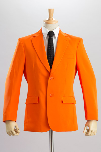 オレンジ色ジャケット 陸上スタータージャケット シングル 2つボタンジャケット 通販 販売 ステージ衣装 上野屋シャツ店