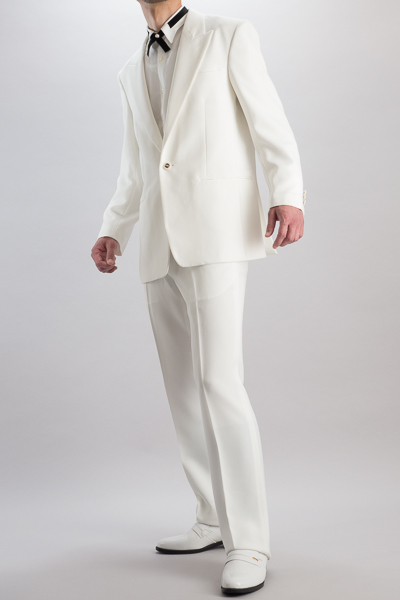 ピークドラペルシングルジャケットホワイト｜白いジャケット【通販、販売、ステージ衣装、上野屋シャツ店】
