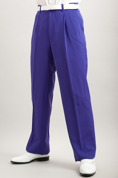 紫色スラックス | カラーパンツ ツータック パープル【通販、販売、メンズ、ステージ衣装、上野屋シャツ店】