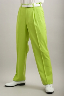 黄緑色スラックス | カラーパンツ ツータック ライトグリーン【通販、販売、メンズ、ステージ衣装、上野屋シャツ店】
