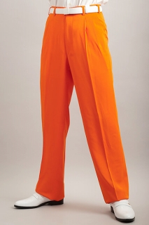 橙色スラックス | カラーパンツ ツータック オレンジ【通販、販売、メンズ、ステージ衣装、上野屋シャツ店】
