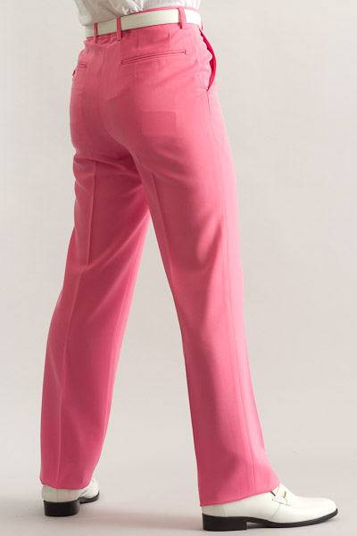 ピンク色のスラックス 桃色スラックス ノータックパンツ 通販 販売 ステージ衣装 上野屋シャツ店