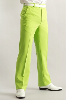 黄緑色のスラックス ライトグリーンパンツ ノータックパンツ【通販、販売、ステージ衣装、上野屋シャツ店】