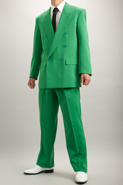 緑色スーツ販売店 全14色 サイズ スタイル豊富 カラースーツ ダブル グリーン 通販 販売 メンズ ステージ衣装 上野屋シャツ店