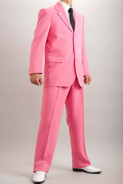 カラースーツ シングル 3つボタン ショッキングピンク ピンク色スーツ 通販 販売 メンズ ステージ衣装 上野屋シャツ店