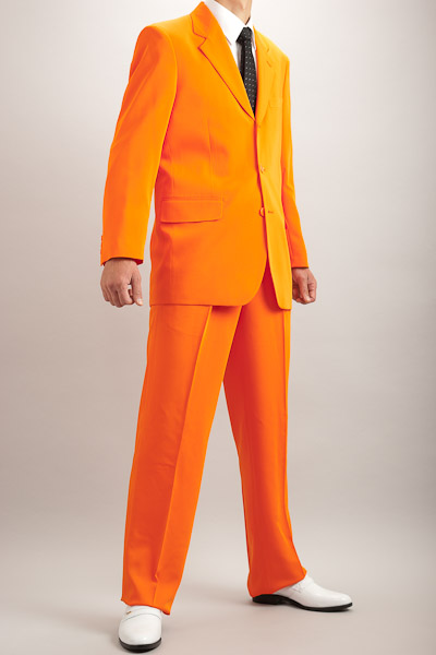 オレンジ色のスーツ カラースーツ シングル 3つボタン オレンジ 橙色 通販 販売 メンズ ステージ衣装 上野屋シャツ店