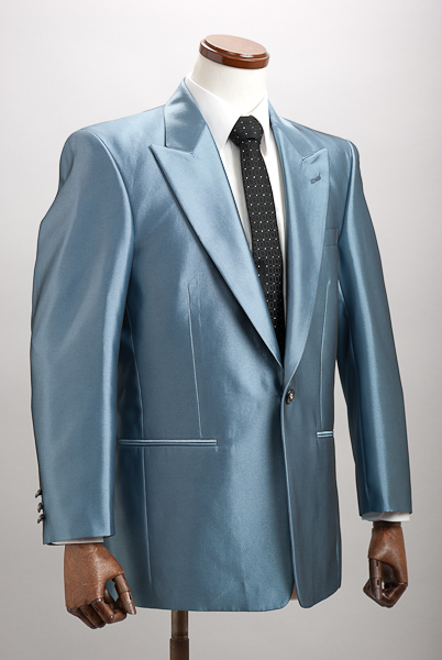 【シャンブレースーツ】シングル1ボタン ブルー通販、販売、メンズ、ステージ衣装、上野屋シャツ店