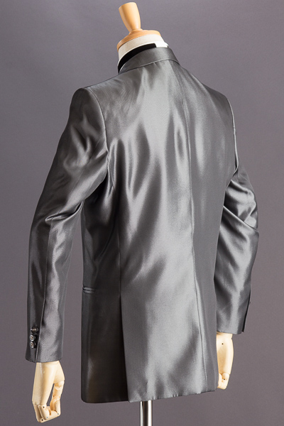 光沢のあるスーツ【シャンブレースーツ】シングル1ボタン ブラック通販、販売、メンズ、ステージ衣装、上野屋シャツ店