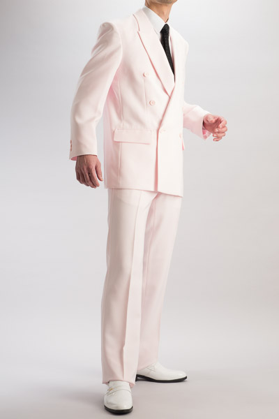 桜色のスーツ カラースーツ ダブル ローズピンク 通販 販売 メンズ ステージ衣装 上野屋シャツ店