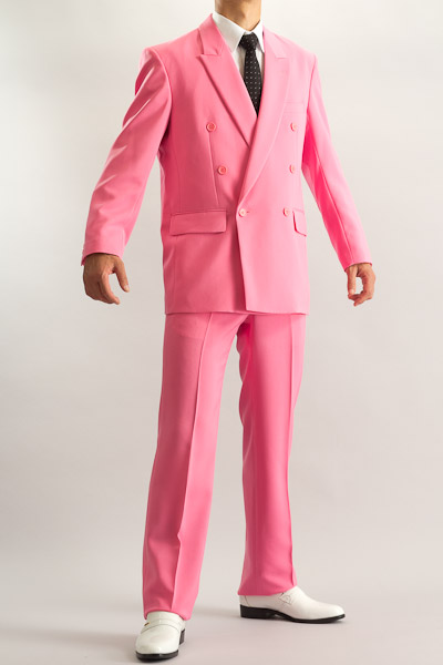 ピンク色のスーツ カラースーツ ダブル ショッキングピンク 通販 販売 メンズ ステージ衣装 上野屋シャツ店