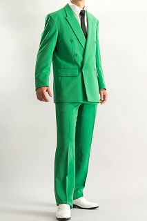 緑のスーツ・カラースーツ ダブル グリーン｜ステージ衣装上野屋