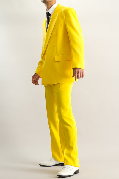 黄色のスーツ・カラースーツ ダブル イエロー【通販、販売、メンズ、ステージ衣装、上野屋シャツ店】