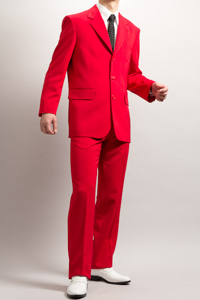 赤いスーツ カラースーツ シングル 3つボタン レッド 通販 販売 メンズ ステージ衣装 上野屋シャツ店