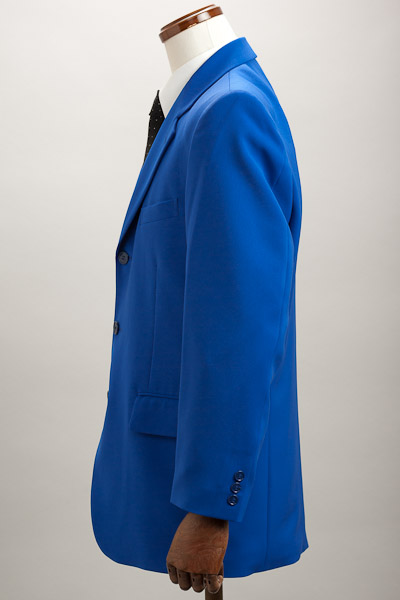青いスーツ・カラースーツ シングル 3つボタン ブルー【通販、販売 