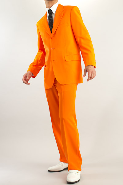 橙色スーツ カラースーツ シングル 3つボタン オレンジ 通販 販売 メンズ ステージ衣装 上野屋シャツ店