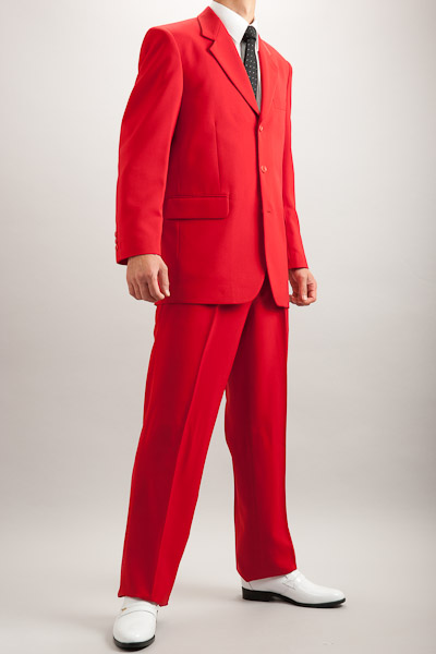 赤いスーツ カラースーツ シングル 3つボタン レッドスーツ 通販 販売 メンズ ステージ衣装 上野屋シャツ店