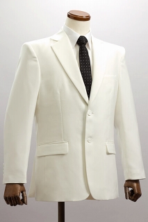 白いスーツ販売店｜シングル 2つボタンスーツ サイドベンツ ホワイト ノータックパンツモデル【通販、販売、メンズ、ステージ衣装、上野屋シャツ店】