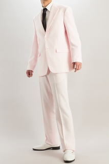 桜色のスーツ販売店 | シングル 2つボタンスーツ サイドベンツ　ノータックパンツモデル 【通販、販売、メンズ、ステージ衣装、上野屋シャツ店】