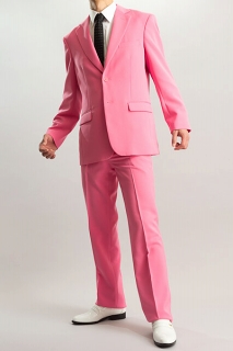 サプールファッション｜ピンク色スーツ | シングル スーツ ノータック
