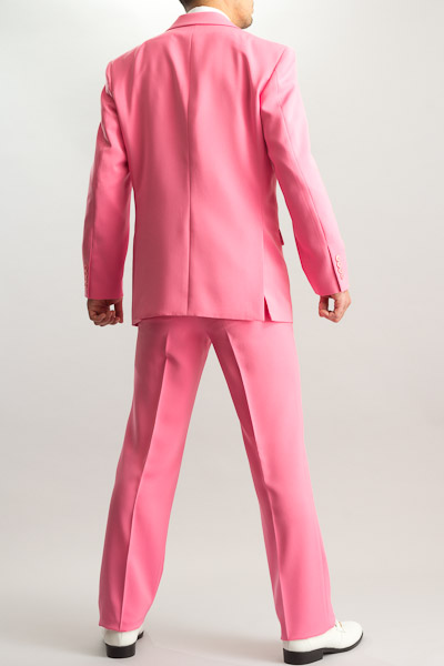 サプールファッション｜ピンク色スーツ | シングル スーツ ノータック ショッキングピンク【通販、販売、メンズ、ステージ衣装、上野屋シャツ店】