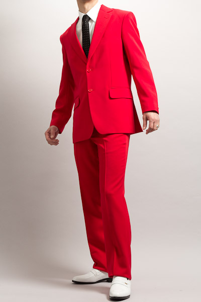 赤いスーツ | シングル 2つボタンスーツ サイドベンツ レッド 【通販、販売、メンズ、ステージ衣装、上野屋シャツ店】