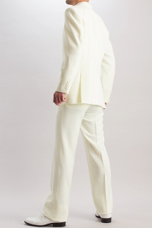 クリーム色のスーツ販売店 | シングル 2つボタンスーツ サイドベンツ　ノータックパンツモデル 【通販、販売、メンズ、ステージ衣装、上野屋シャツ店】
