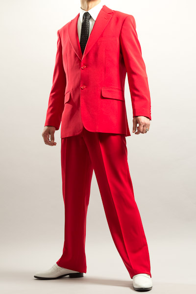 赤いスーツ シングル 2つボタンスーツ サイドベンツ レッド 通販 販売 メンズ ステージ衣装 上野屋シャツ店