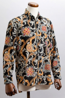 d.i.aチェーン柄 長袖シャツ 9da038-1.jpg