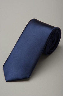 カラーネクタイ ネイビーブルー | 紺色ネクタイ | 全37色サテンネクタイ【通販、販売、メンズ、ステージ衣装、上野屋シャツ店】