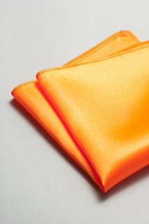 サテンポケットチーフ 全37色オレンジ・カラーポケットチーフ【通販、販売、メンズ、ステージ衣装、上野屋シャツ店】