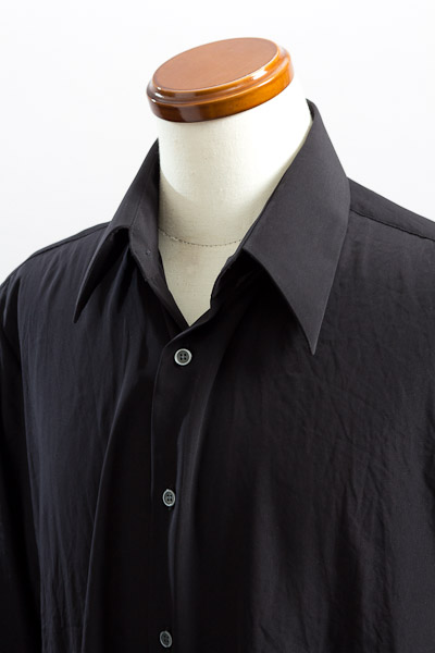 ロングポイントカラーシャツ ブラック 通販 販売 メンズ ステージ衣装 上野屋シャツ店
