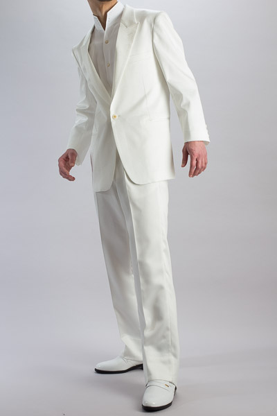 舞台衣装 男性 | クロコダイル柄ジャガードジャケット＃502 ホワイト 